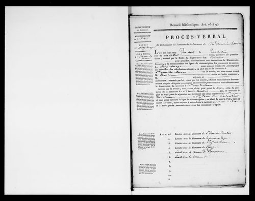 Procès-verbal de délimitation du territoire