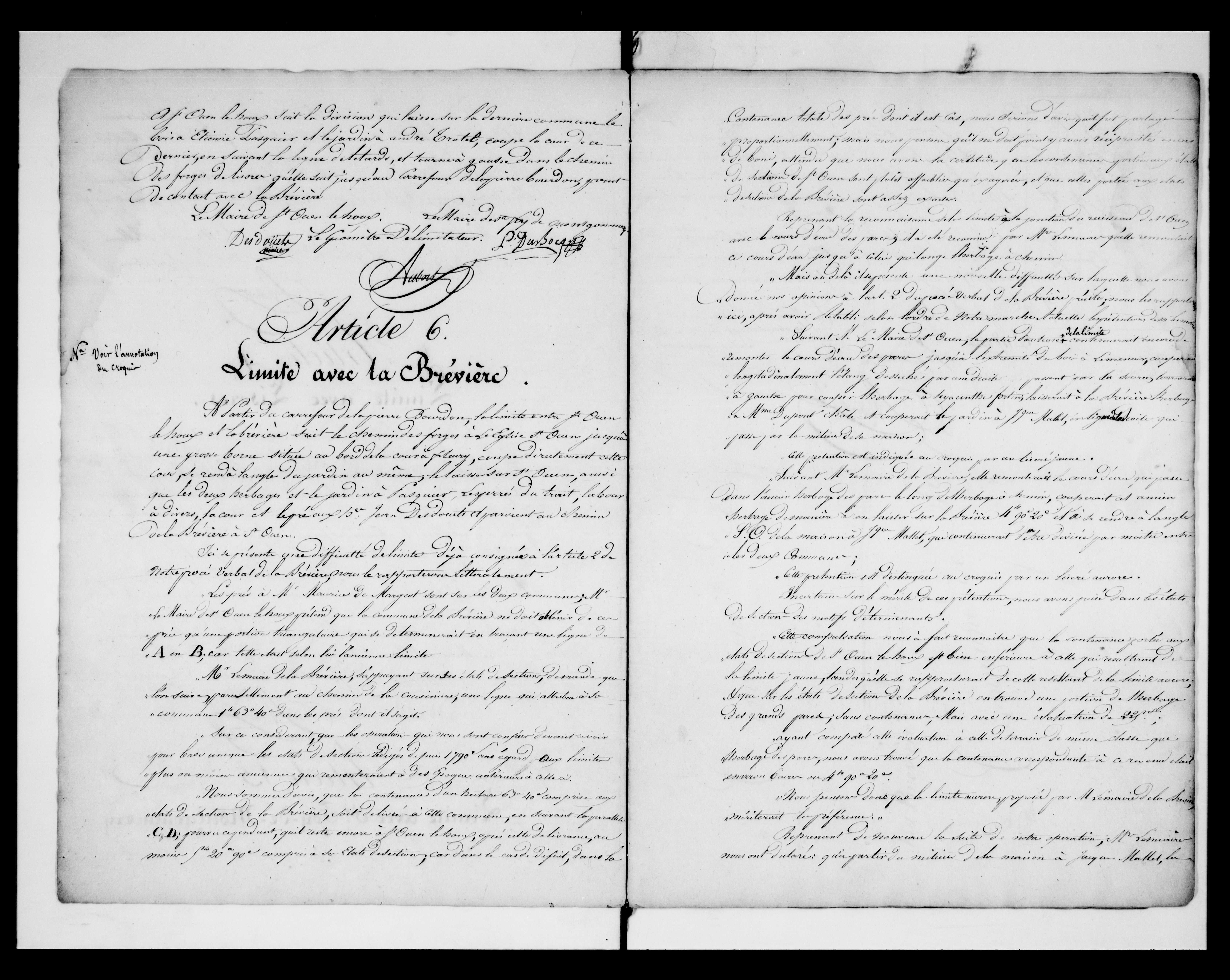 Procès-verbal de délimitation du territoire