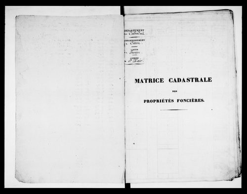 matrice cadastrale des propriétés foncières (bâties et non bâties)