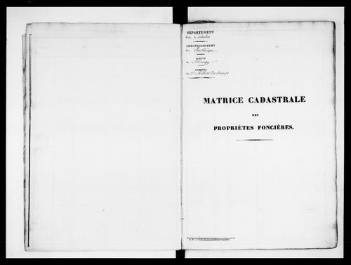matrice cadastrale des propriétés foncières (bâties et non bâties)