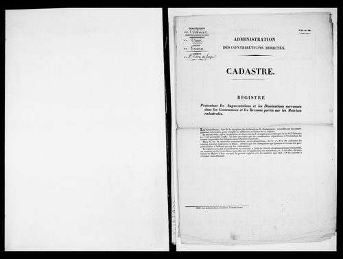 matrice cadastrale des propriétés foncières (bâties et non bâties)