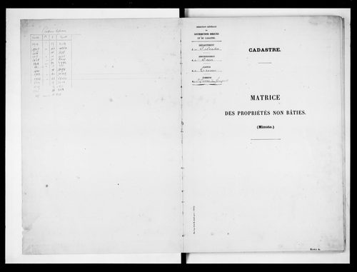 matrice cadastrale des propriétés non bâties