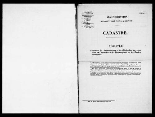 matrice cadastrale des propriétés foncières (bâties et non bâties)