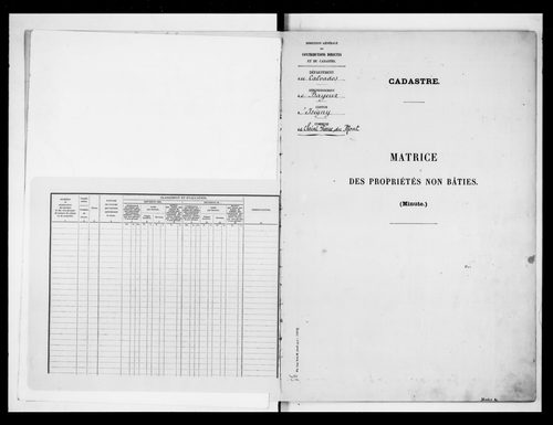 matrice cadastrale des propriétés non bâties