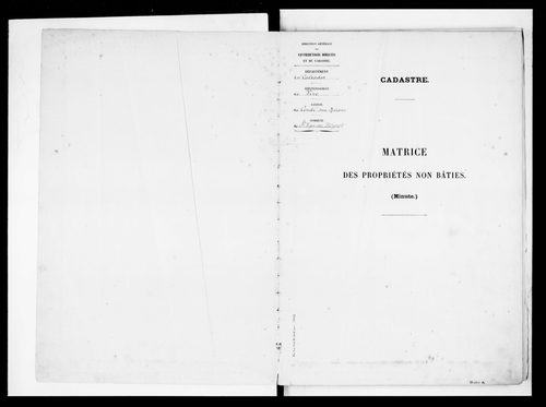 matrice cadastrale des propriétés non bâties