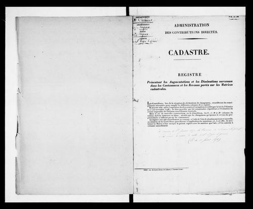 matrice cadastrale des propriétés foncières (bâties et non bâties)