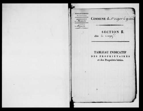 état de section (1820)