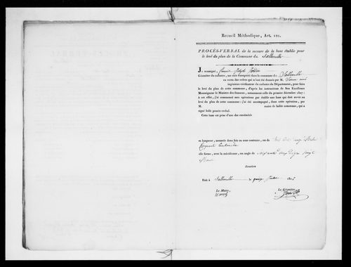 Procès-verbal de délimitation du territoire