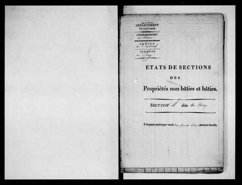 état de section