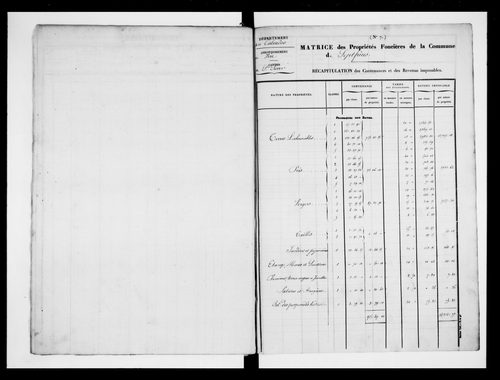 matrice cadastrale des propriétés foncières (bâties et non bâties)