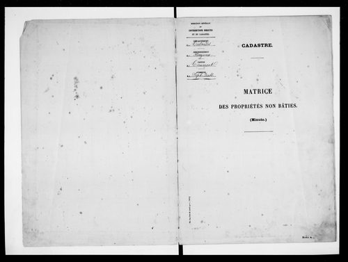 matrice cadastrale des propriétés non bâties