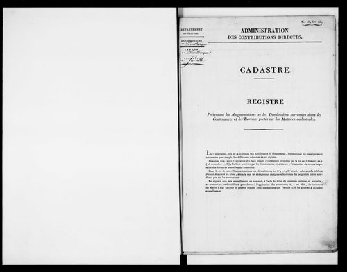 matrice cadastrale des propriétés foncières (bâties et non bâties)