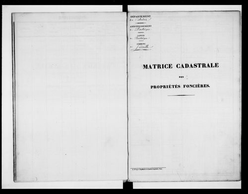 matrice cadastrale des propriétés foncières (bâties et non bâties)