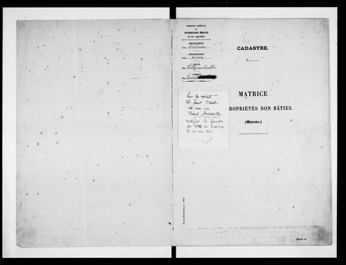 matrice cadastrale des propriétés non bâties
