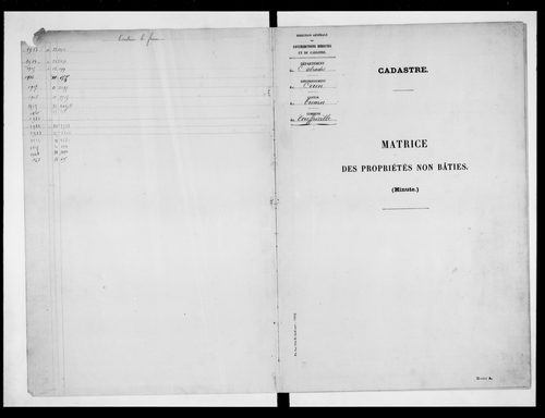 matrice cadastrale des propriétés non bâties