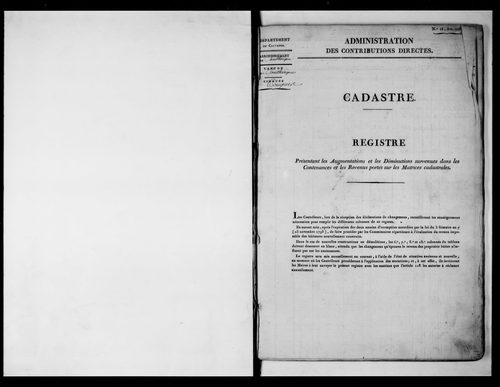 matrice cadastrale des propriétés foncières (bâties et non bâties)