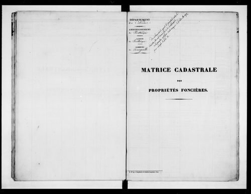 matrice cadastrale des propriétés foncières (bâties et non bâties)