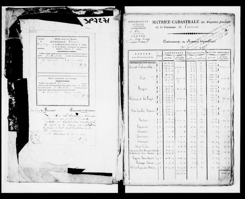 matrice cadastrale des propriétés foncières (bâties et non bâties)