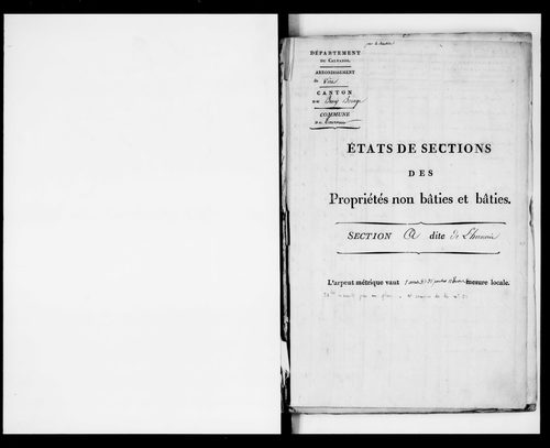 état de section (1824)