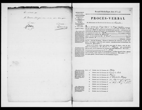 Procès-verbal de délimitation du territoire