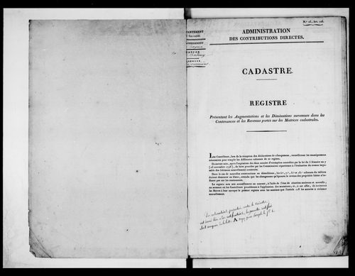 matrice cadastrale des propriétés foncières (bâties et non bâties)