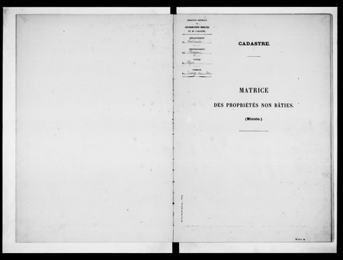 matrice cadastrale des propriétés non bâties