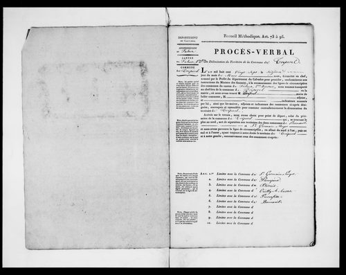 Procès-verbal de délimitation du territoire