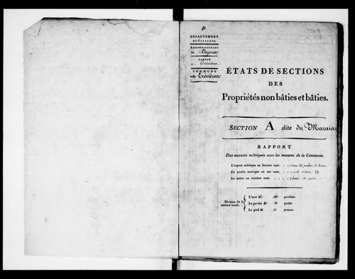 état de section