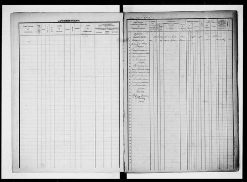 matrice cadastrale des propriétés foncières (bâties et non bâties), 1830-1913, 3e vol. (folios 1105-1604)