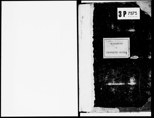matrice cadastrale des propriétés bâties