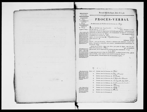 Procès-verbal de délimitation du territoire