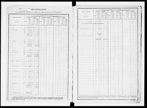 matrice cadastrale des propriétés non bâties, 1913-1965, 1er vol. (folios 1-500)