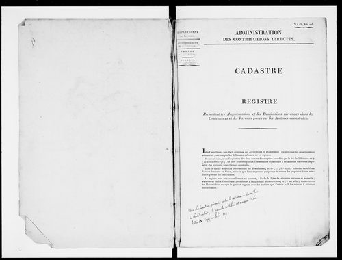 matrice cadastrale des propriétés foncières (bâties et non bâties)