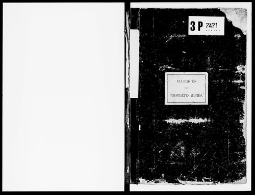 matrice cadastrale des propriétés bâties