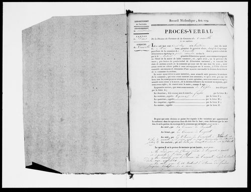 Procès-verbal de délimitation du territoire