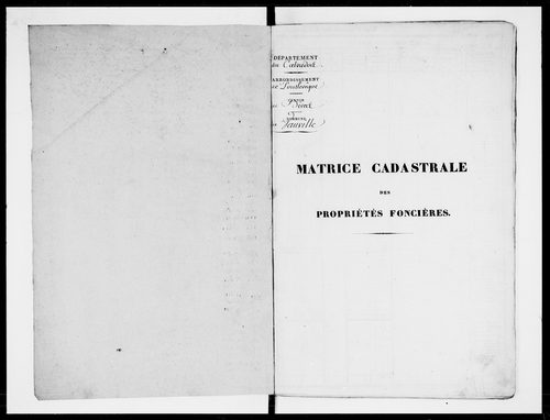 matrice cadastrale des propriétés foncières (bâties et non bâties)
