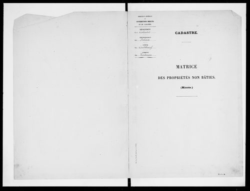 matrice cadastrale des propriétés non bâties