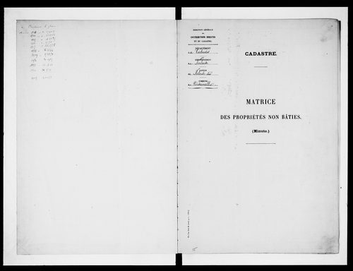 matrice cadastrale des propriétés non bâties