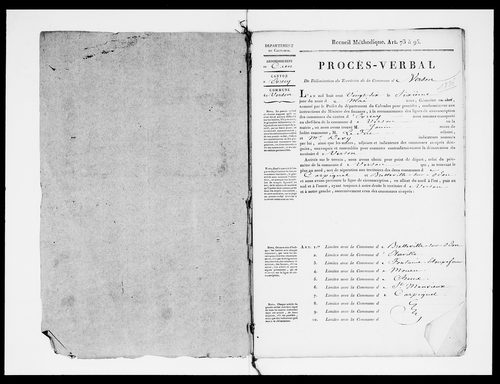 Procès-verbal de délimitation du territoire
