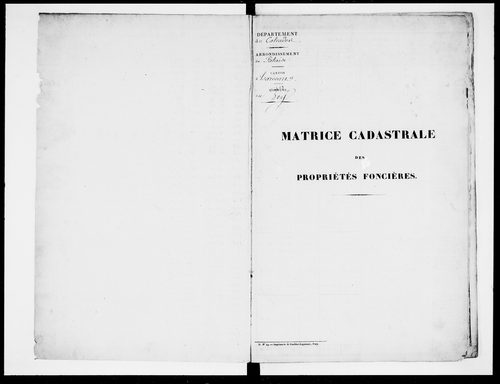 matrice cadastrale des propriétés foncières (bâties et non bâties)