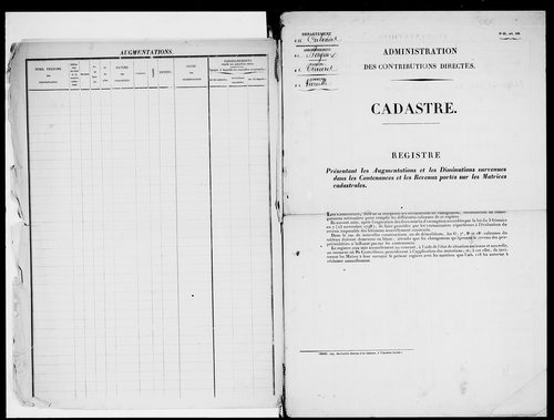 matrice cadastrale des propriétés foncières (bâties et non bâties)