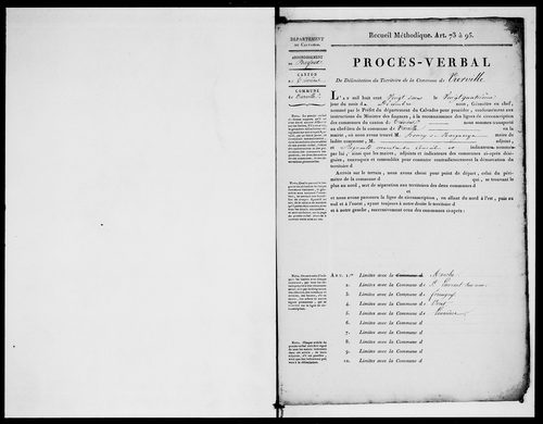 Procès-verbal de délimitation du territoire