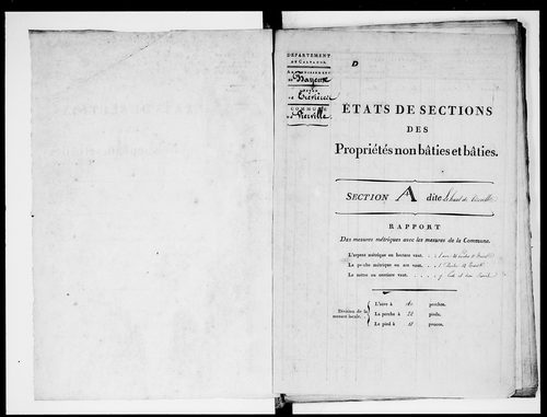 état de section