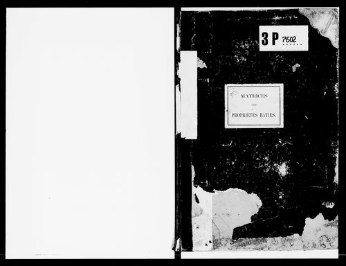 matrice cadastrale des propriétés bâties