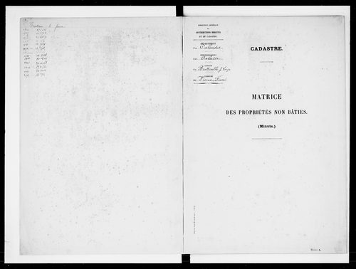 matrice cadastrale des propriétés non bâties