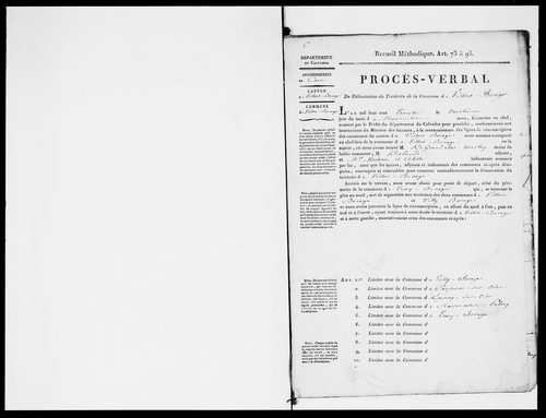 Procès-verbal de délimitation du territoire