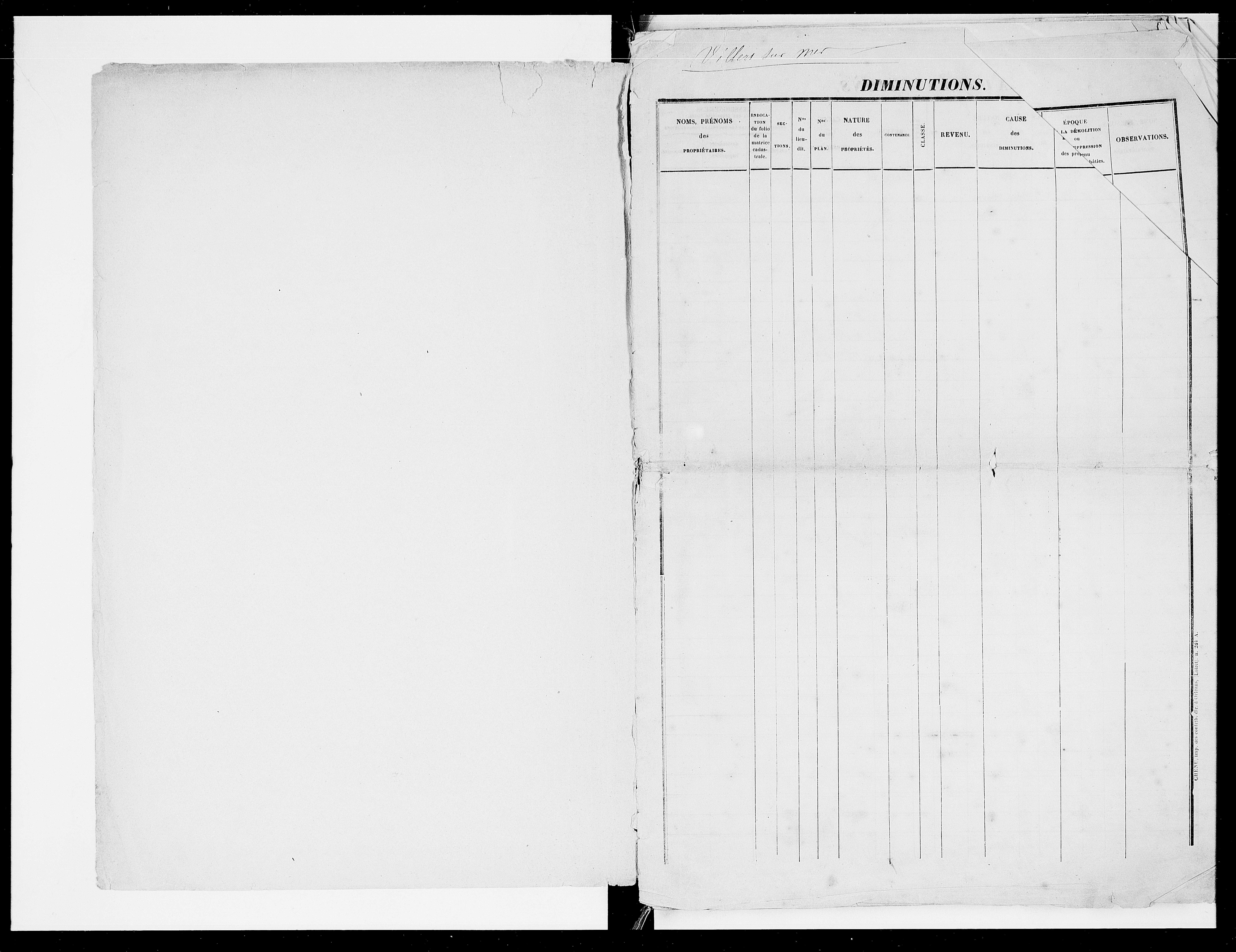 matrice cadastrale des propriétés foncières (bâties et non bâties), 1828-1913, 1er vol. (folios 1-391)