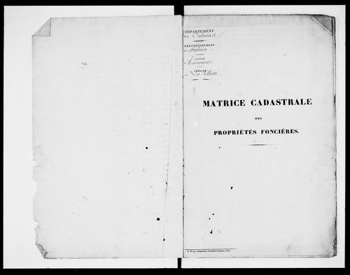 matrice cadastrale des propriétés foncières (bâties et non bâties)