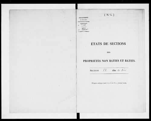 état de section (1827)
