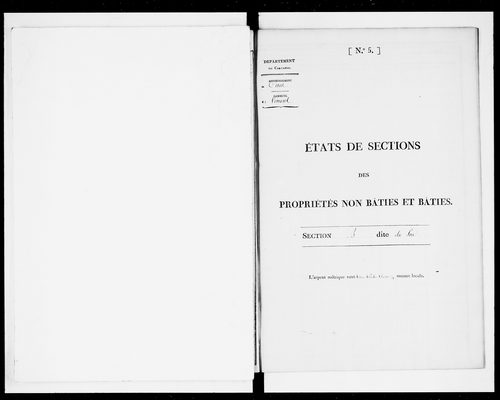 état de section (1827)